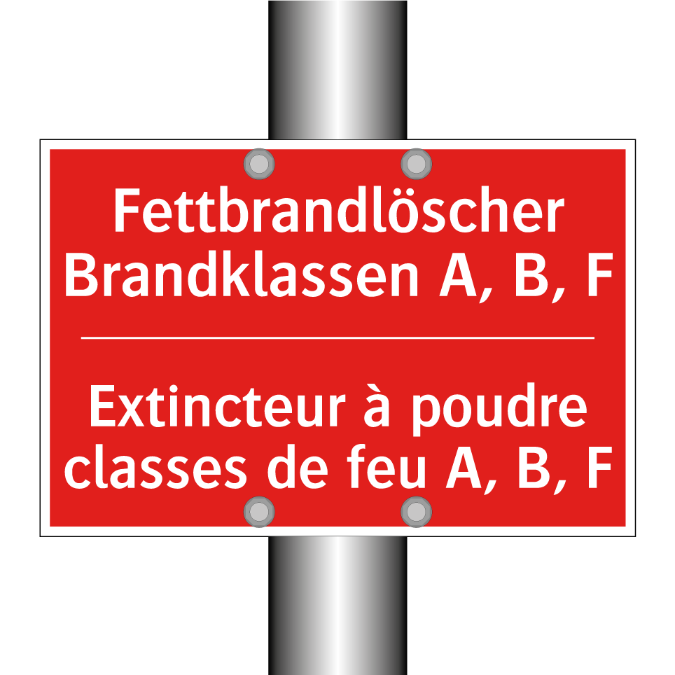 Fettbrandlöscher Brandklassen  /.../ - Extincteur à poudre classes de  /.../
