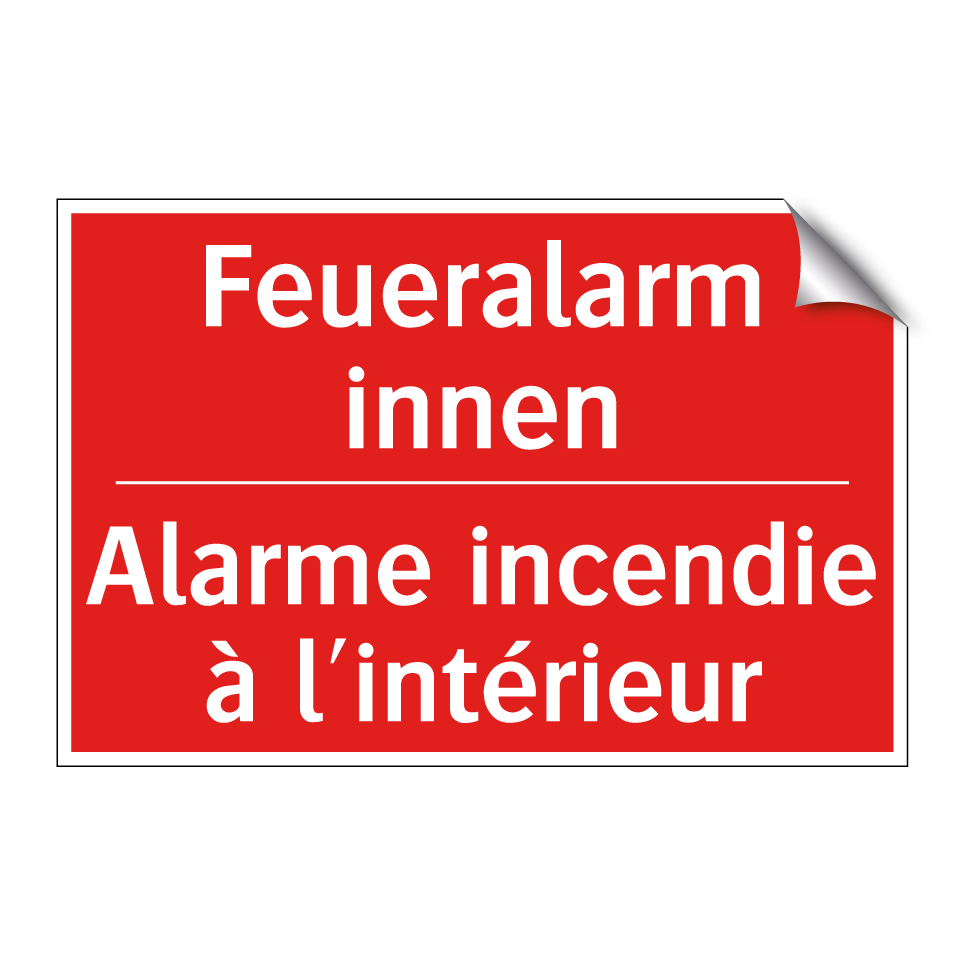 Feueralarm innen - Alarme incendie à l'intérieur