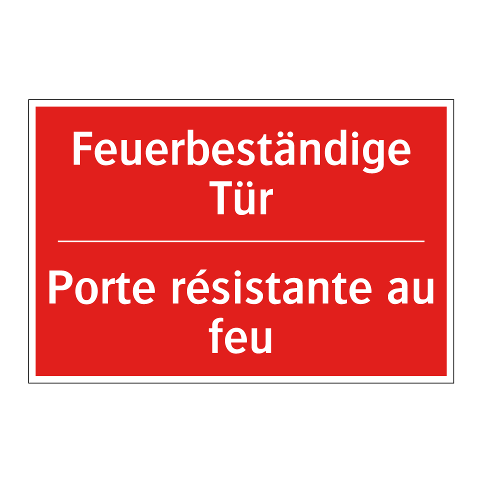 Feuerbeständige Tür - Porte résistante au feu
