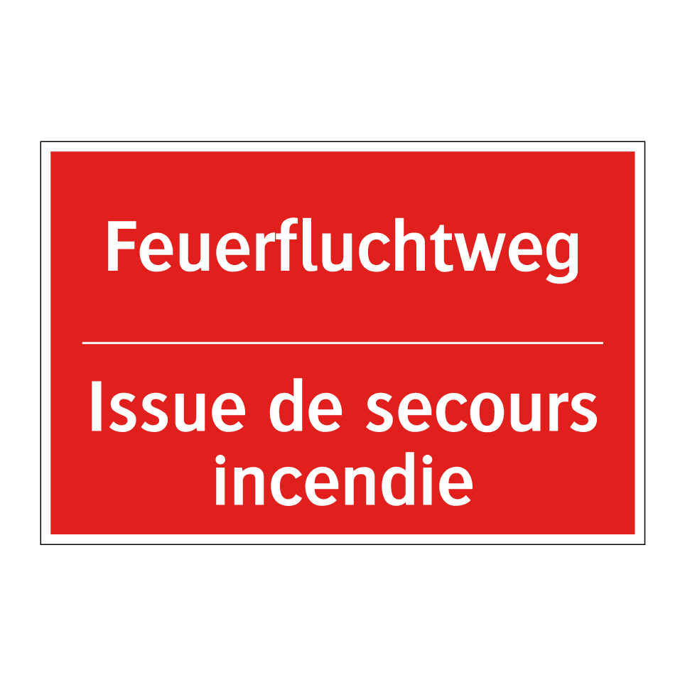 Feuerfluchtweg - Issue de secours incendie