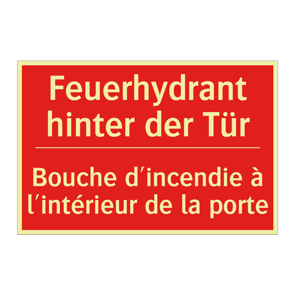 Feuerhydrant hinter der Tür - Bouche d'incendie à l'intérieur  /.../