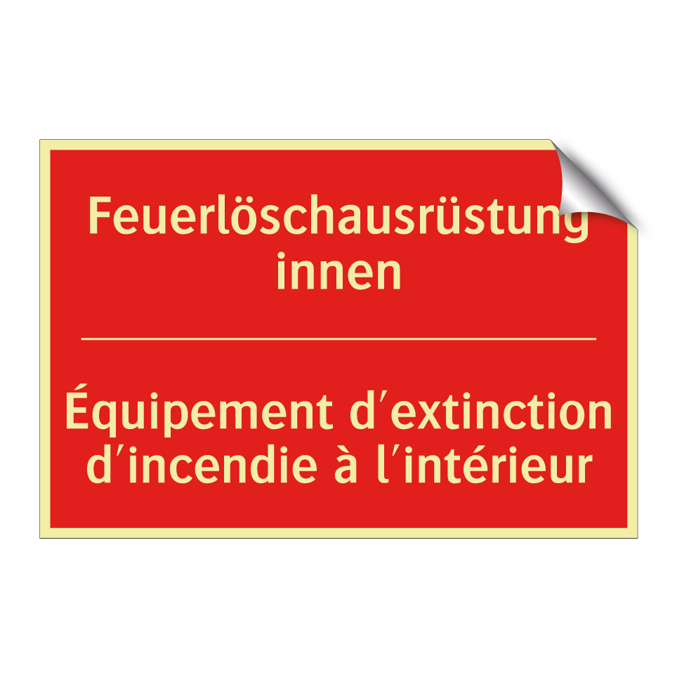 Feuerlöschausrüstung innen - Équipement d'extinction d'incendie  /.../