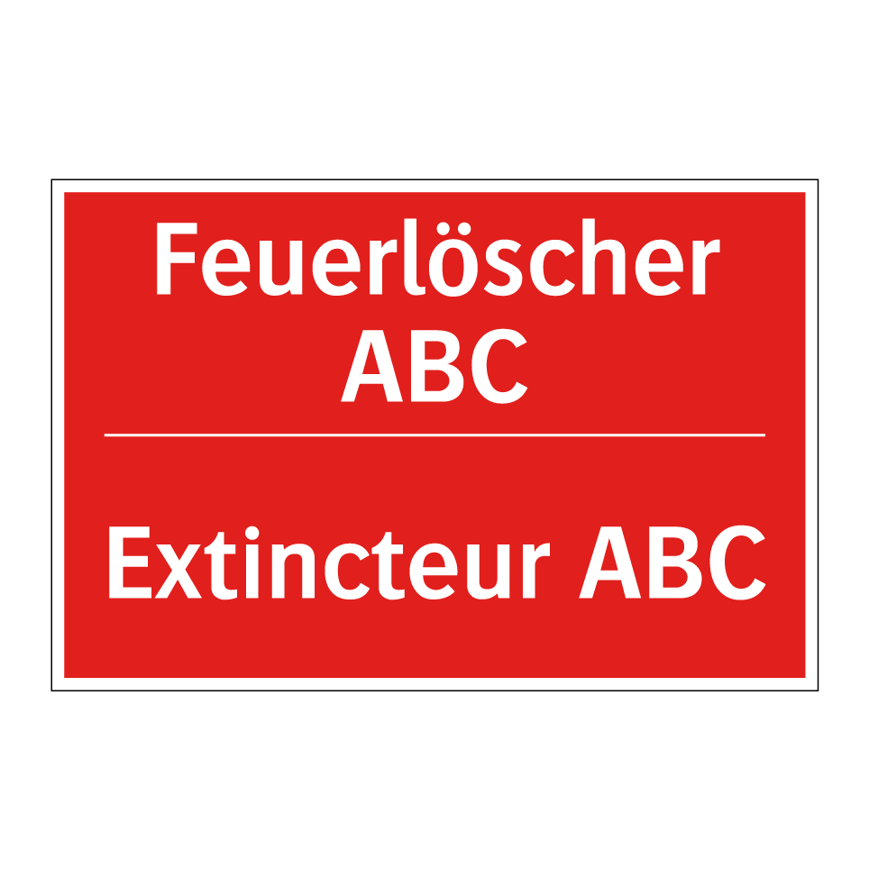 Feuerlöscher ABC - Extincteur ABC