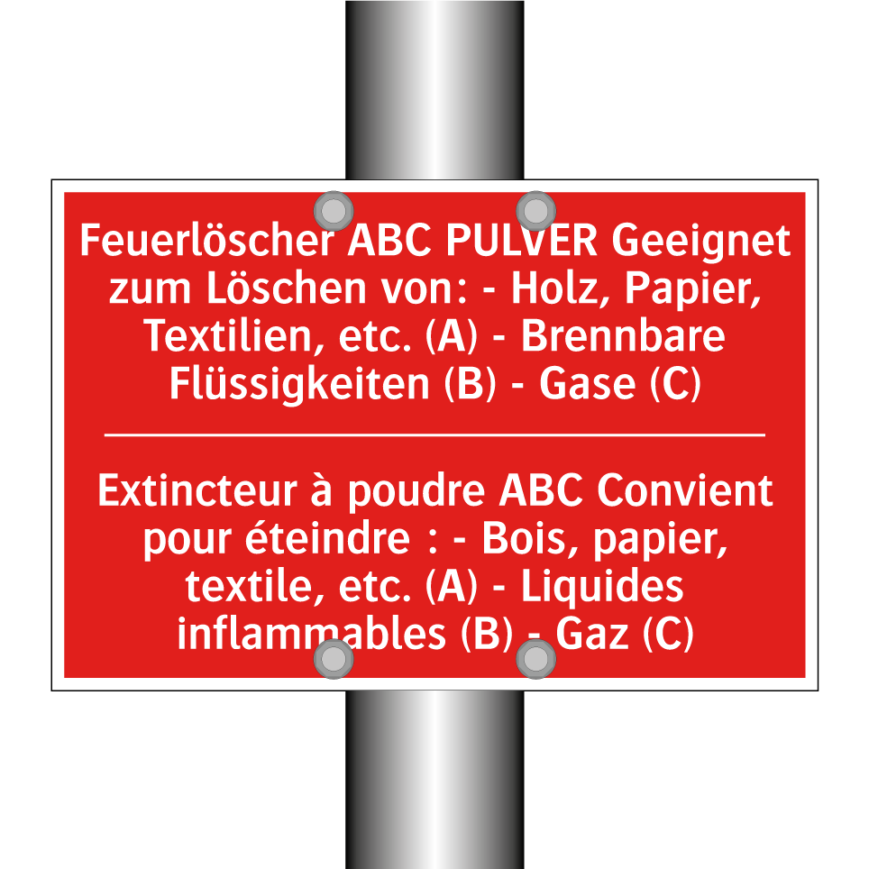 Feuerlöscher ABC PULVER Geeignet  /.../ - Extincteur à poudre ABC Convient  /.../