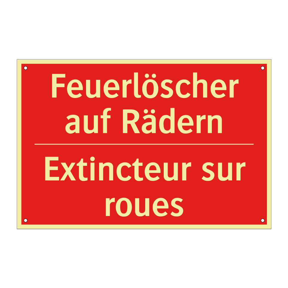Feuerlöscher auf Rädern - Extincteur sur roues