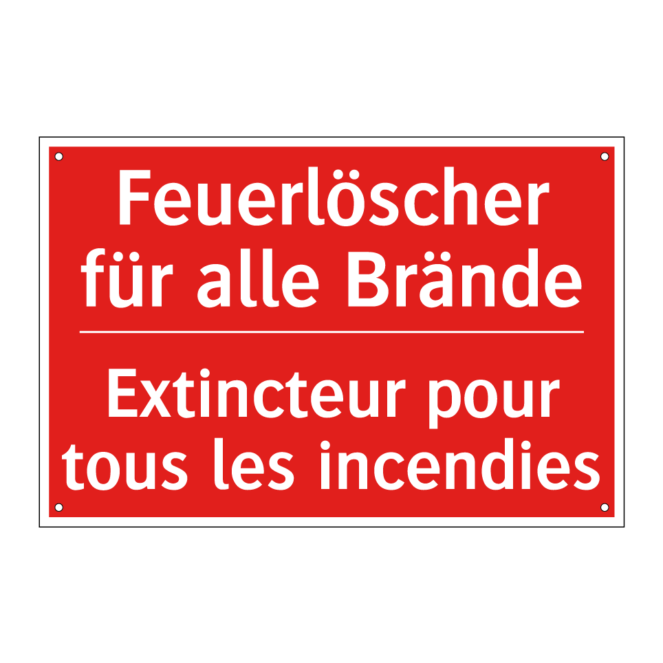 Feuerlöscher für alle Brände - Extincteur pour tous les incendies /.../