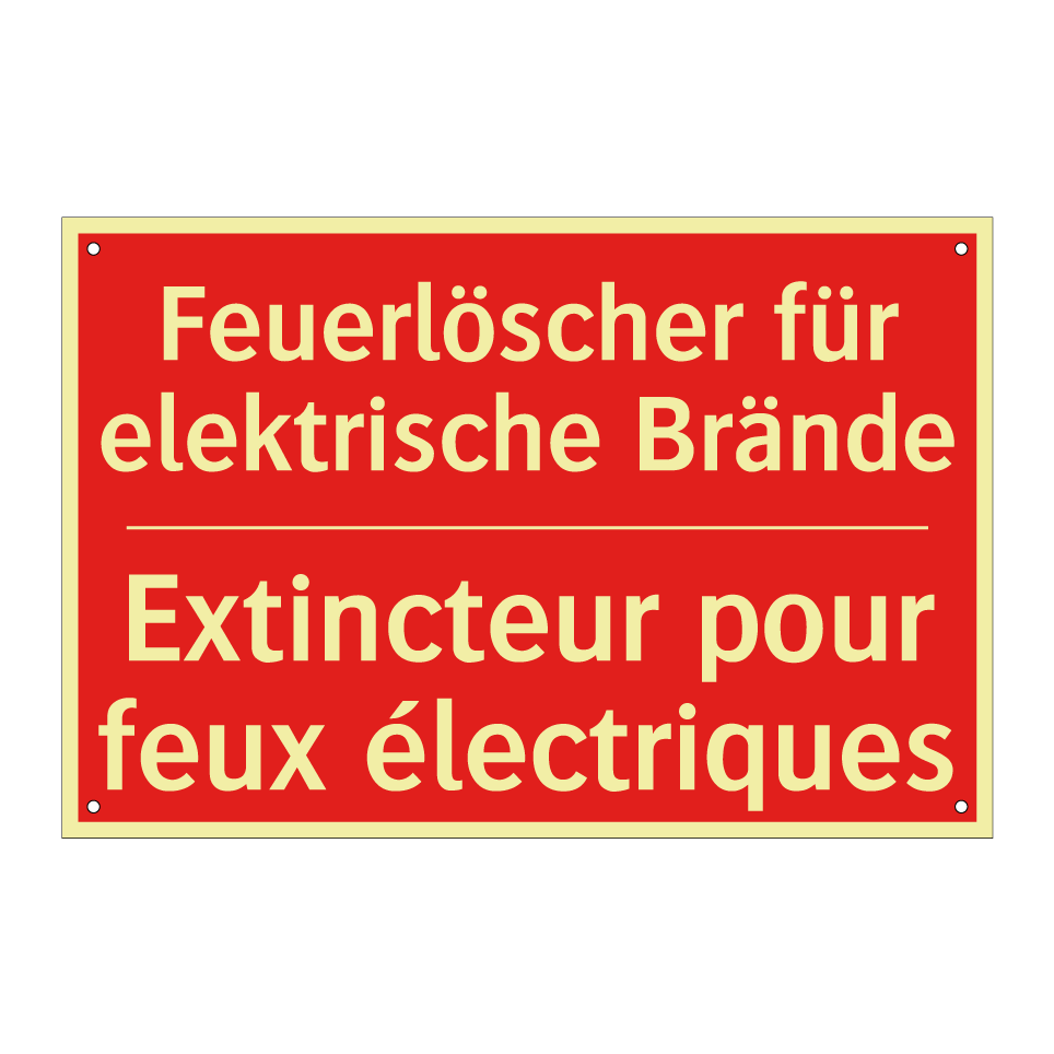 Feuerlöscher für elektrische Brände /.../ - Extincteur pour feux électriques /.../