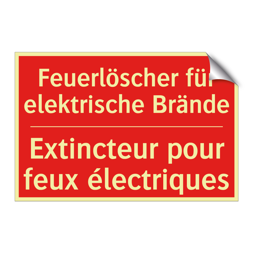 Feuerlöscher für elektrische Brände /.../ - Extincteur pour feux électriques /.../