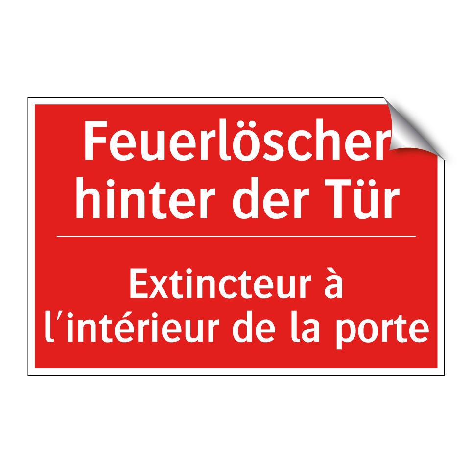Feuerlöscher hinter der Tür - Extincteur à l'intérieur de la  /.../