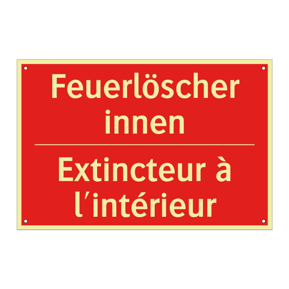 Feuerlöscher innen - Extincteur à l'intérieur