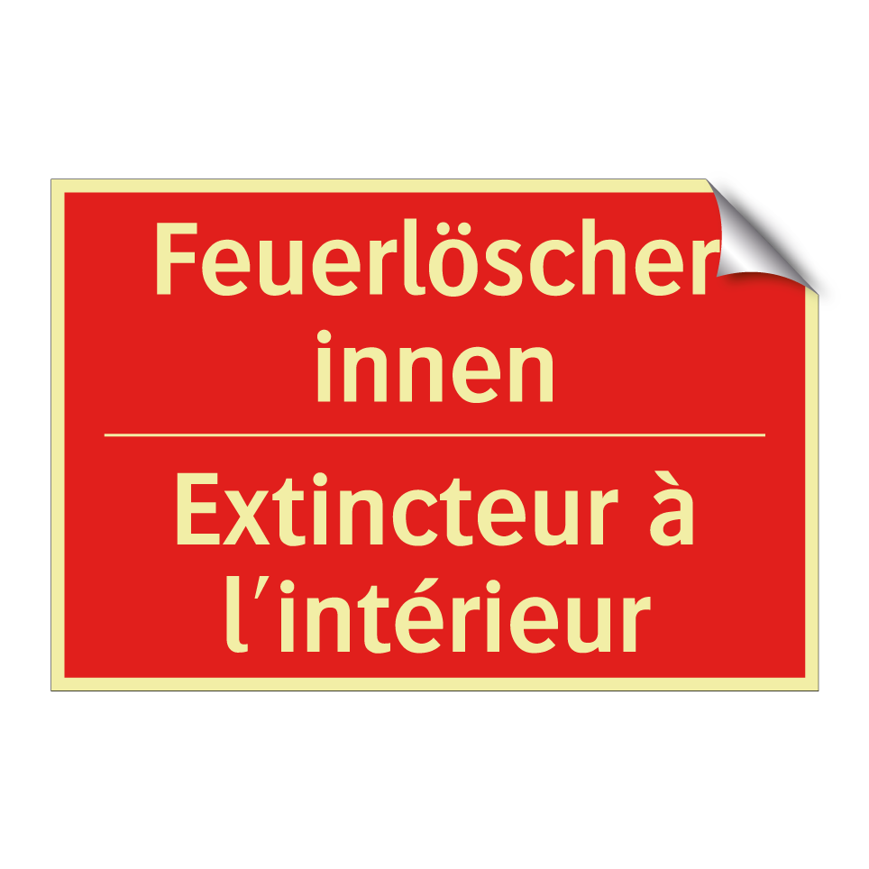 Feuerlöscher innen - Extincteur à l'intérieur