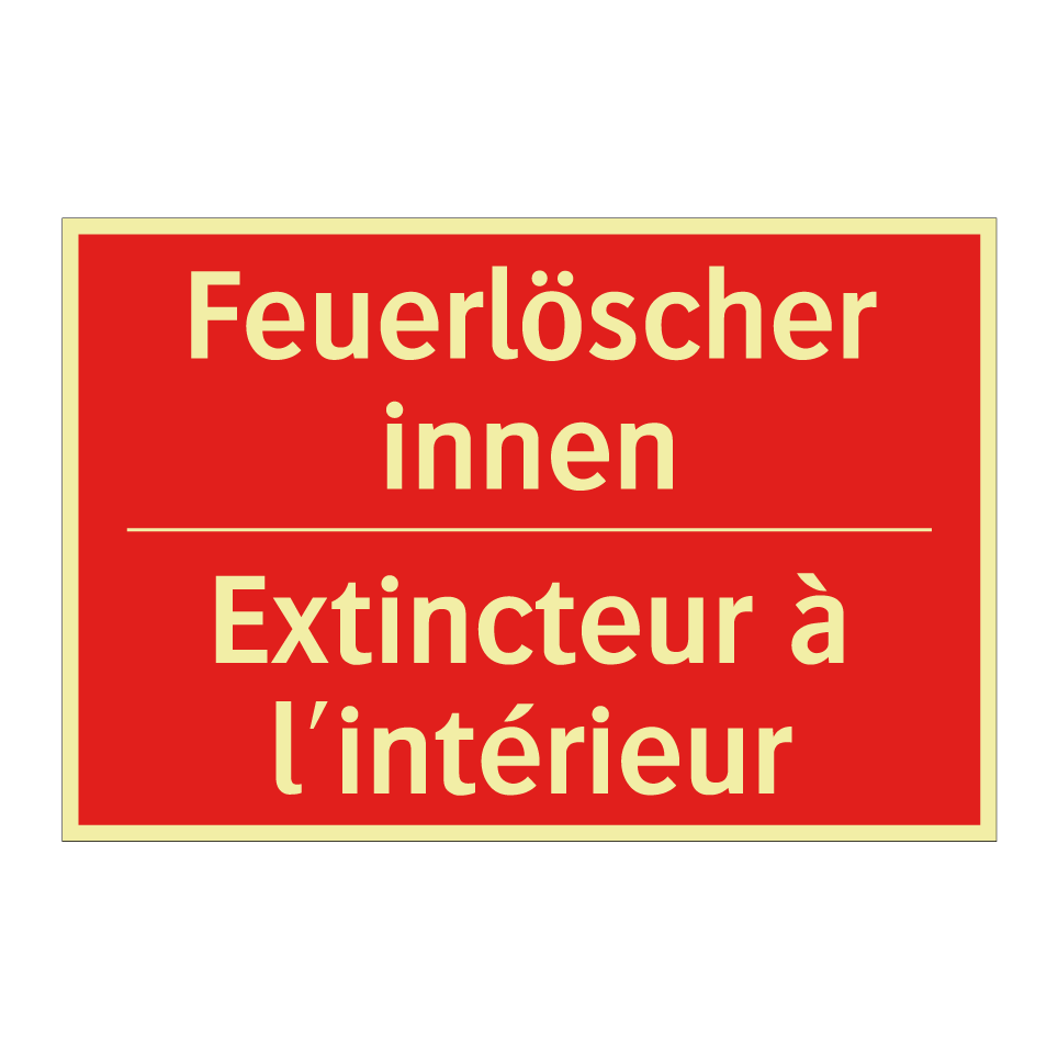 Feuerlöscher innen - Extincteur à l'intérieur