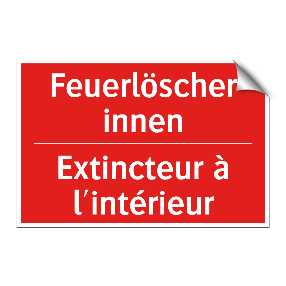 Feuerlöscher innen - Extincteur à l'intérieur