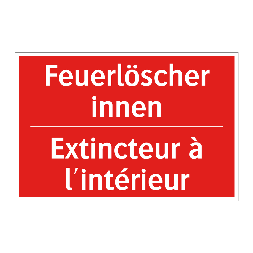 Feuerlöscher innen - Extincteur à l'intérieur