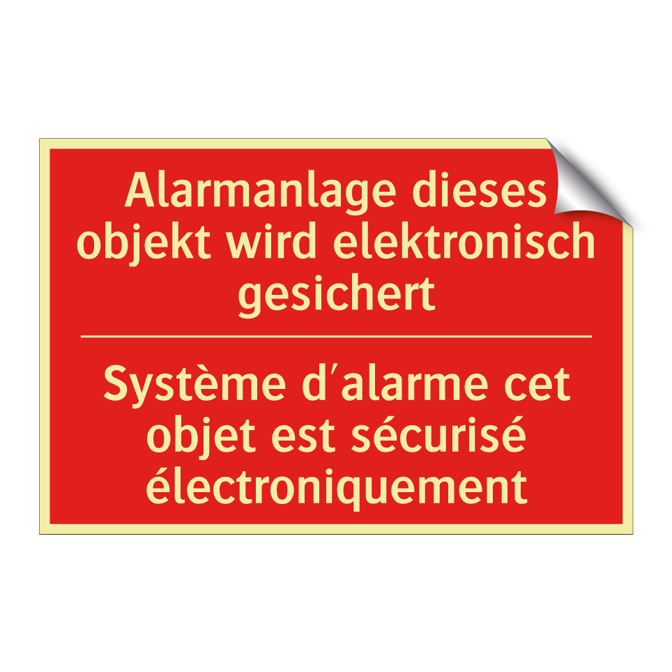 Alarmanlage dieses objekt wird  /.../ - Système d'alarme cet objet est  /.../