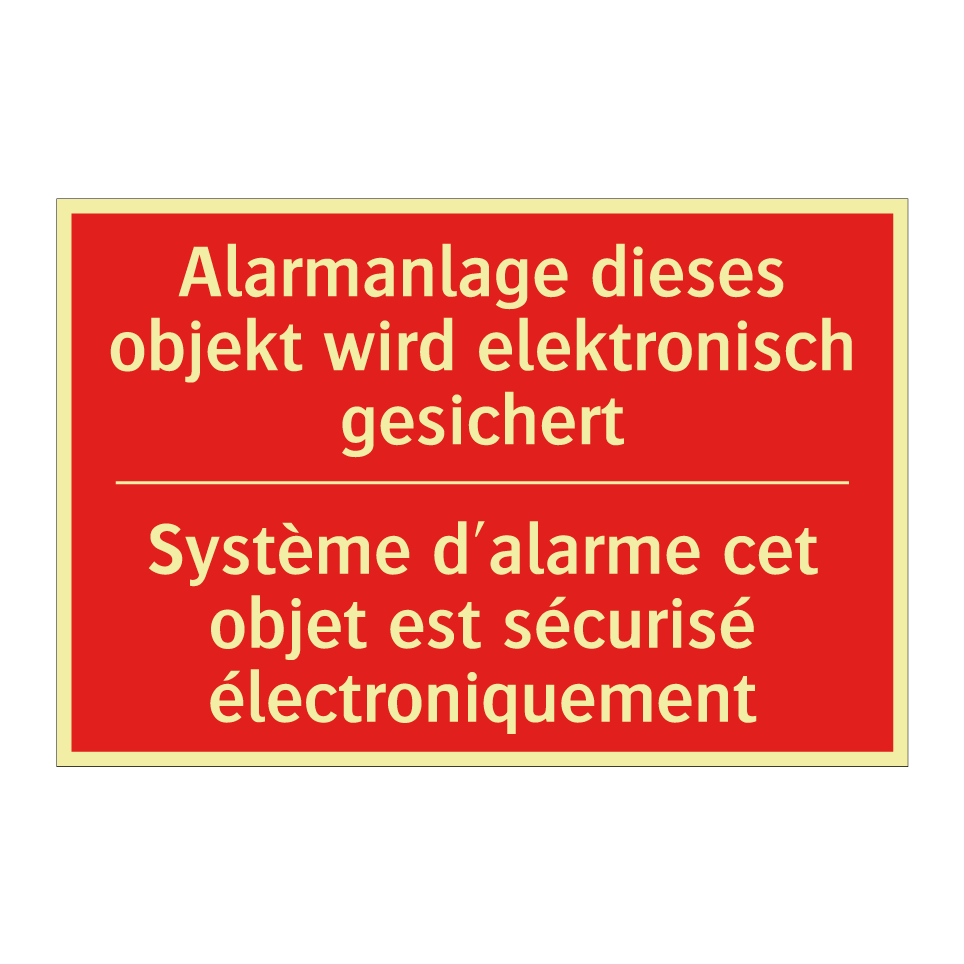 Alarmanlage dieses objekt wird  /.../ - Système d'alarme cet objet est  /.../