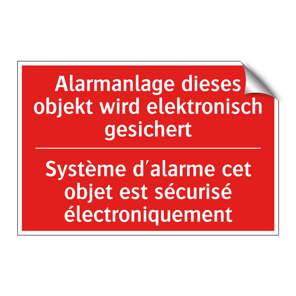 Alarmanlage dieses objekt wird  /.../ - Système d'alarme cet objet est  /.../