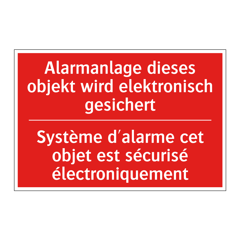 Alarmanlage dieses objekt wird  /.../ - Système d'alarme cet objet est  /.../