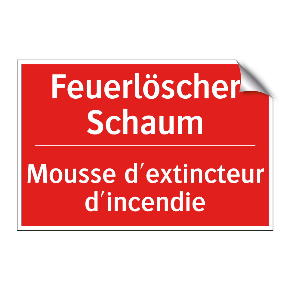 Feuerlöscher Schaum - Mousse d'extincteur d'incendie
