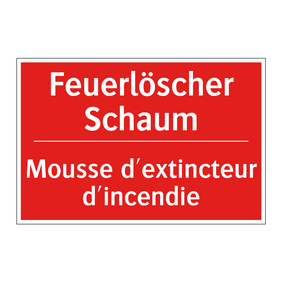 Feuerlöscher Schaum - Mousse d'extincteur d'incendie