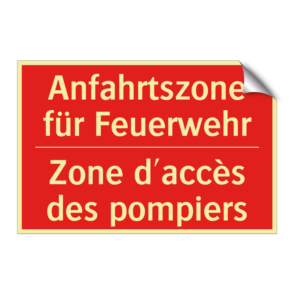 Anfahrtszone für Feuerwehr - Zone d'accès des pompiers