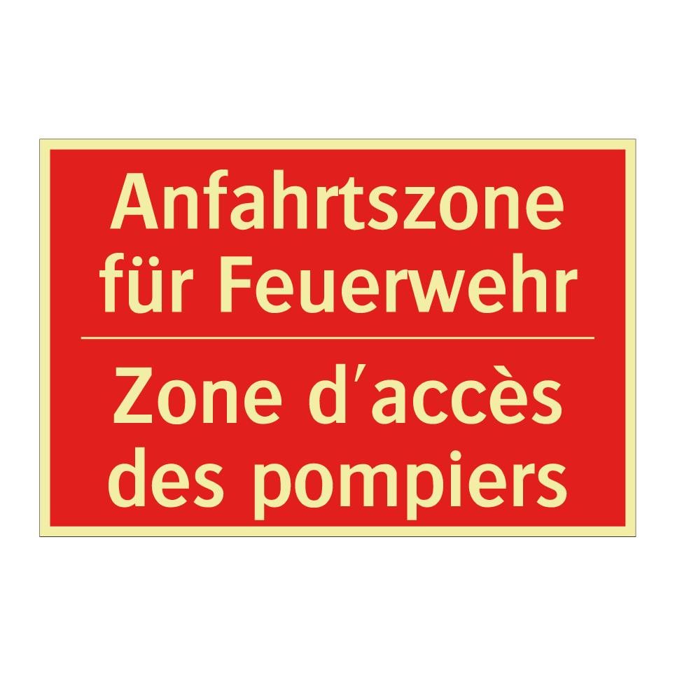 Anfahrtszone für Feuerwehr - Zone d'accès des pompiers