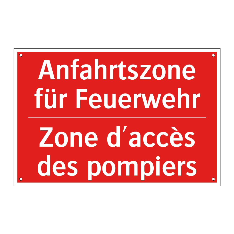 Anfahrtszone für Feuerwehr - Zone d'accès des pompiers