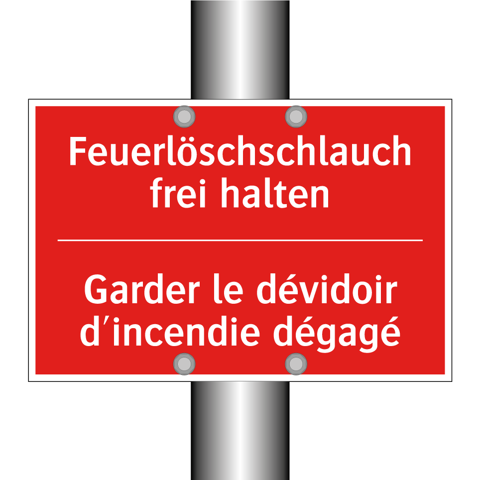 Feuerlöschschlauch frei halten - Garder le dévidoir d'incendie  /.../