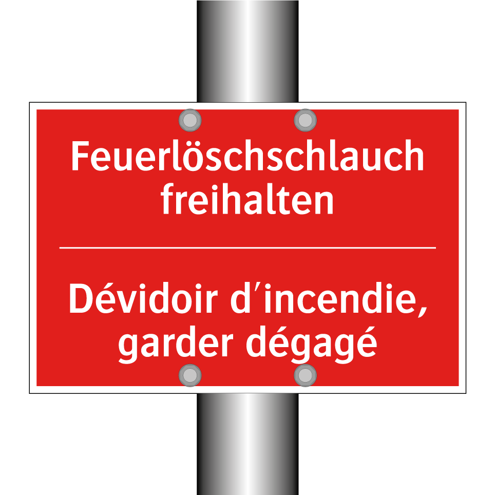 Feuerlöschschlauch freihalten - Dévidoir d'incendie, garder dégagé /.../