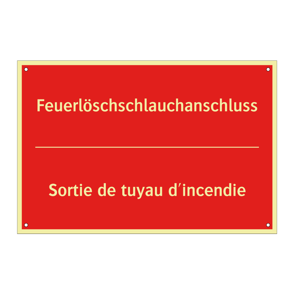 Feuerlöschschlauchanschluss - Sortie de tuyau d'incendie