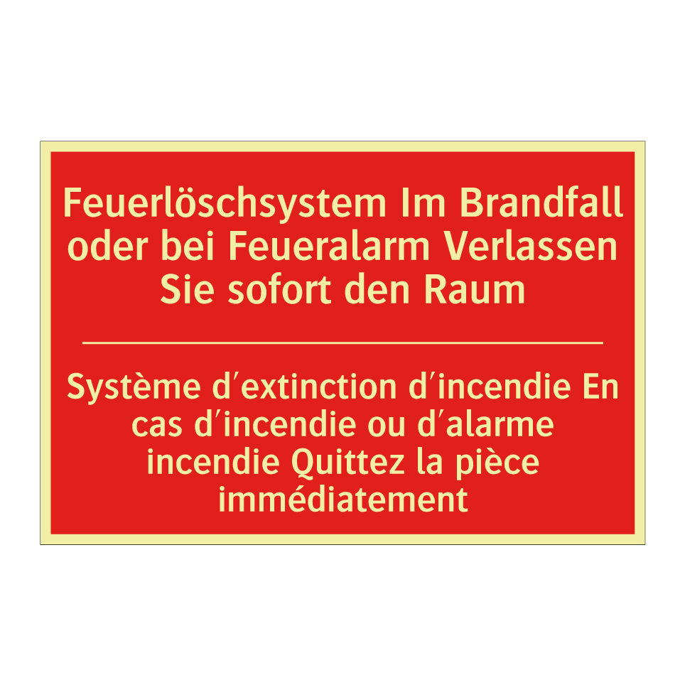 Feuerlöschsystem Im Brandfall  /.../ - Système d'extinction d'incendie  /.../