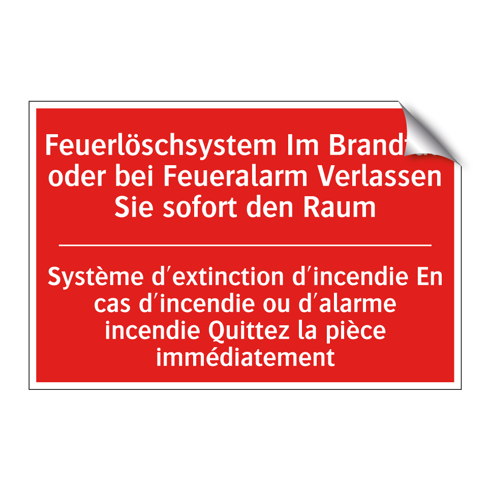 Feuerlöschsystem Im Brandfall  /.../ - Système d'extinction d'incendie  /.../