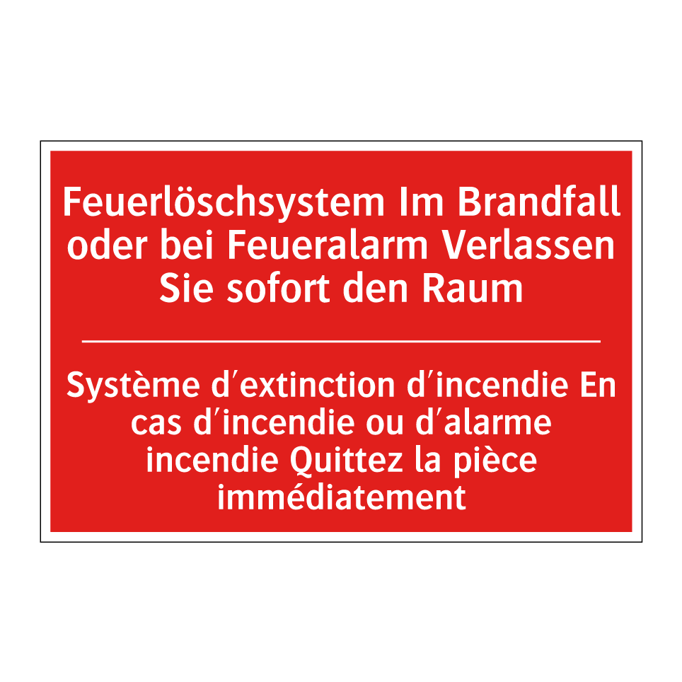 Feuerlöschsystem Im Brandfall  /.../ - Système d'extinction d'incendie  /.../