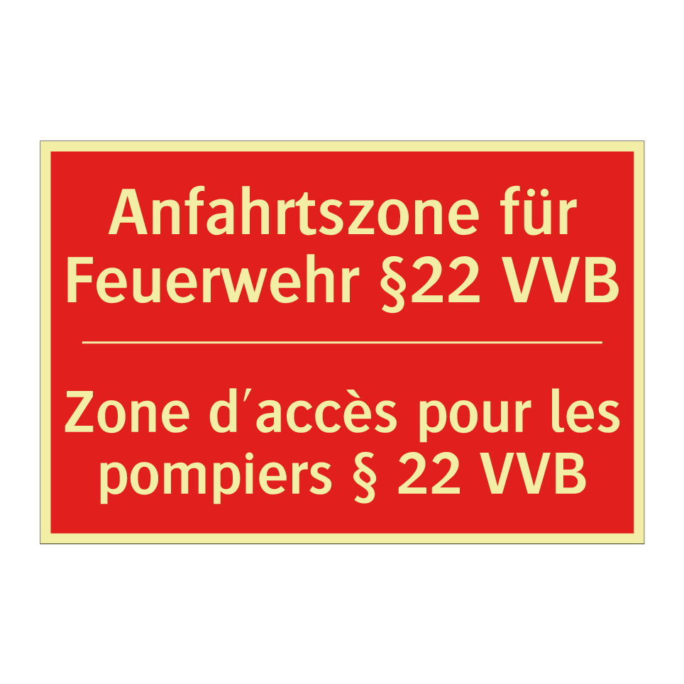 Anfahrtszone für Feuerwehr §22  /.../ - Zone d'accès pour les pompiers  /.../