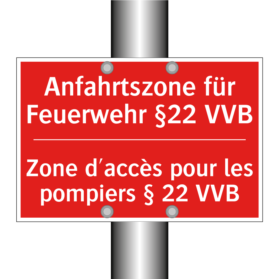 Anfahrtszone für Feuerwehr §22  /.../ - Zone d'accès pour les pompiers  /.../