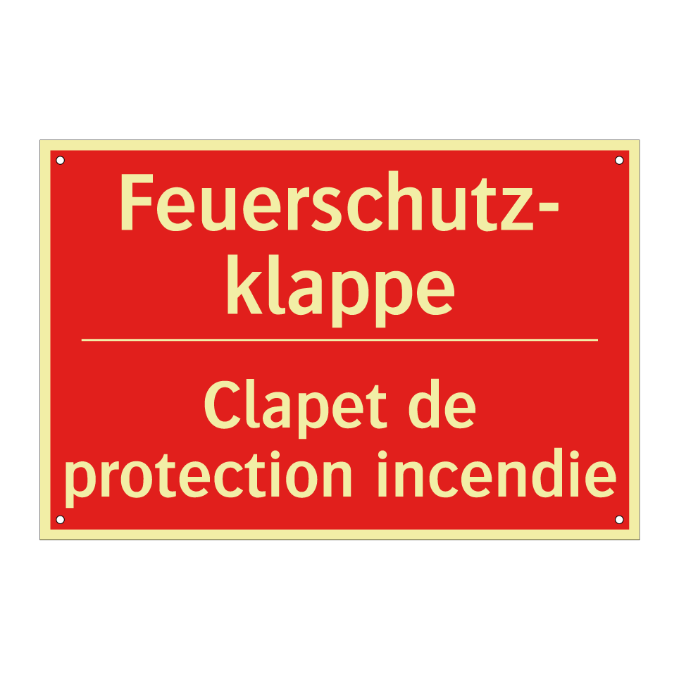 Feuerschutz- klappe - Clapet de protection incendie