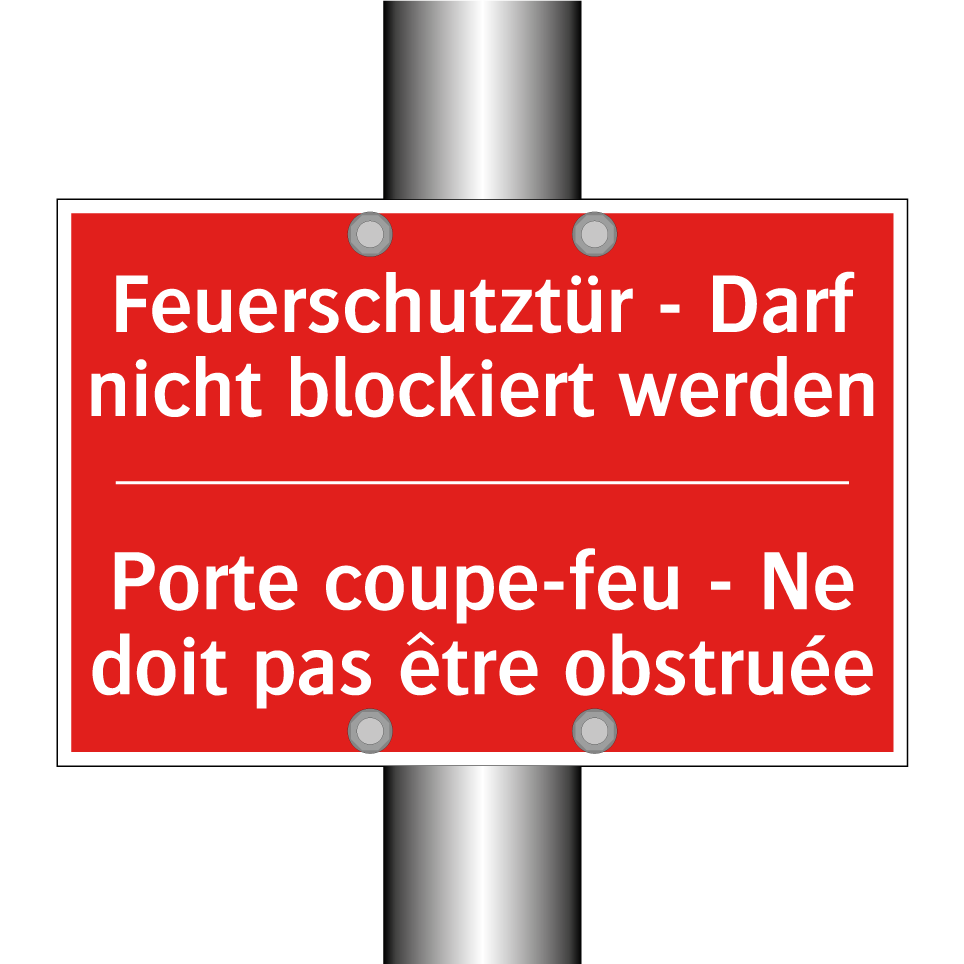 Feuerschutztür - Darf nicht blockiert  /.../ - Porte coupe-feu - Ne doit pas  /.../