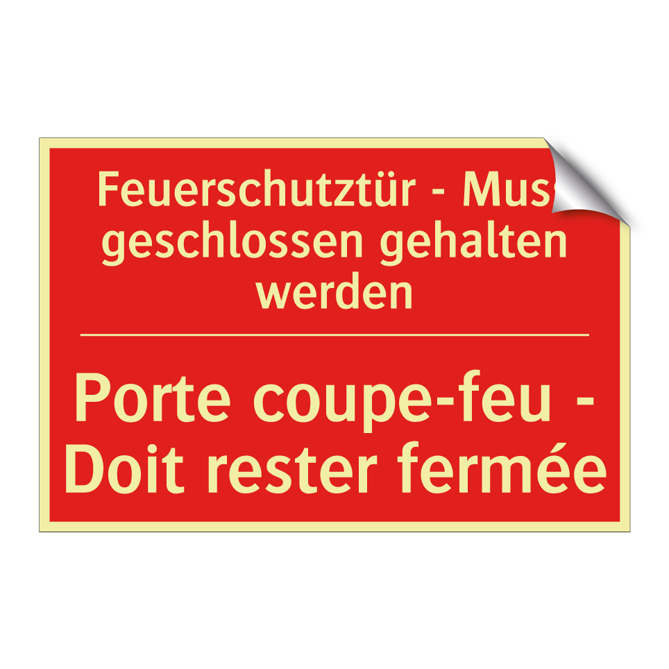 Feuerschutztür - Muss geschlossen  /.../ - Porte coupe-feu - Doit rester  /.../