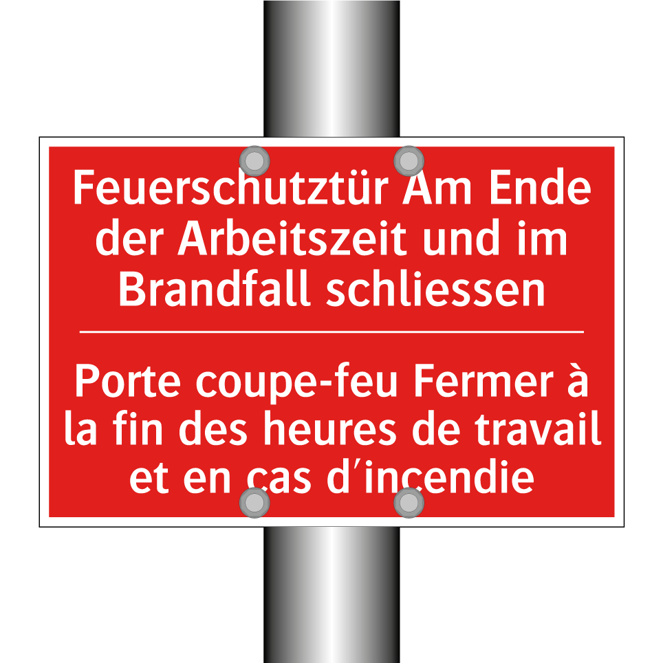 Feuerschutztür Am Ende der Arbeitszeit  /.../ - Porte coupe-feu Fermer à la fin  /.../