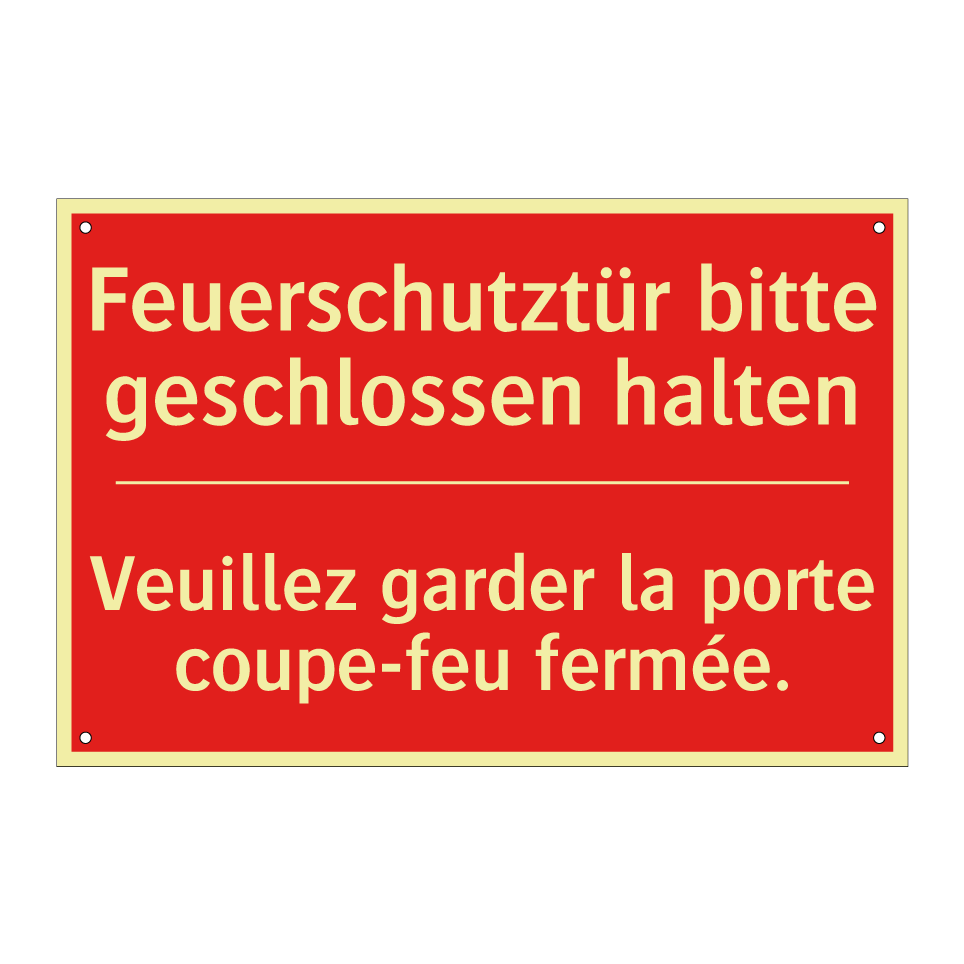 Feuerschutztür bitte geschlossen  /.../ - Veuillez garder la porte coupe-feu  /.../