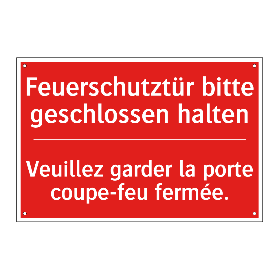 Feuerschutztür bitte geschlossen  /.../ - Veuillez garder la porte coupe-feu  /.../