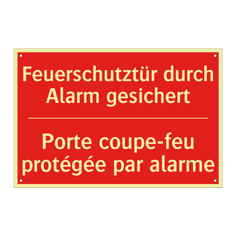 Feuerschutztür durch Alarm gesichert /.../ - Porte coupe-feu protégée par alarme /.../