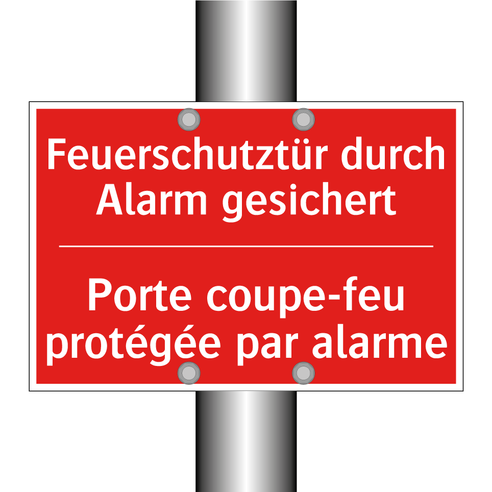 Feuerschutztür durch Alarm gesichert /.../ - Porte coupe-feu protégée par alarme /.../