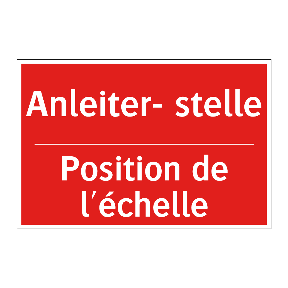 Anleiter- stelle - Position de l'échelle