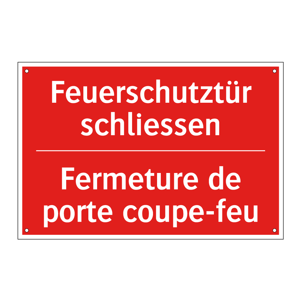 Feuerschutztür schließen - Fermeture de porte coupe-feu