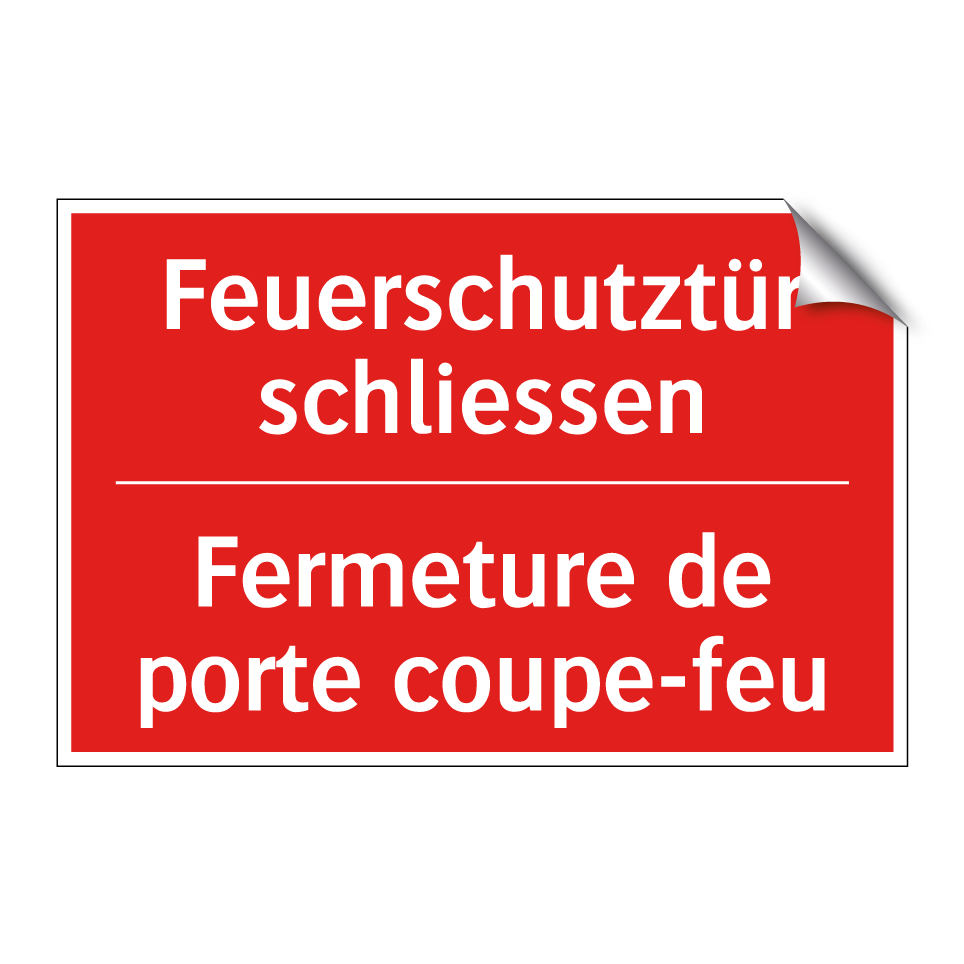 Feuerschutztür schließen - Fermeture de porte coupe-feu