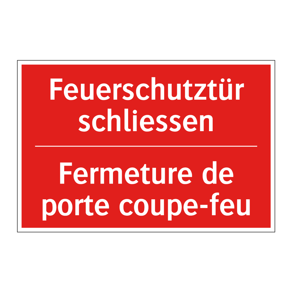 Feuerschutztür schließen - Fermeture de porte coupe-feu