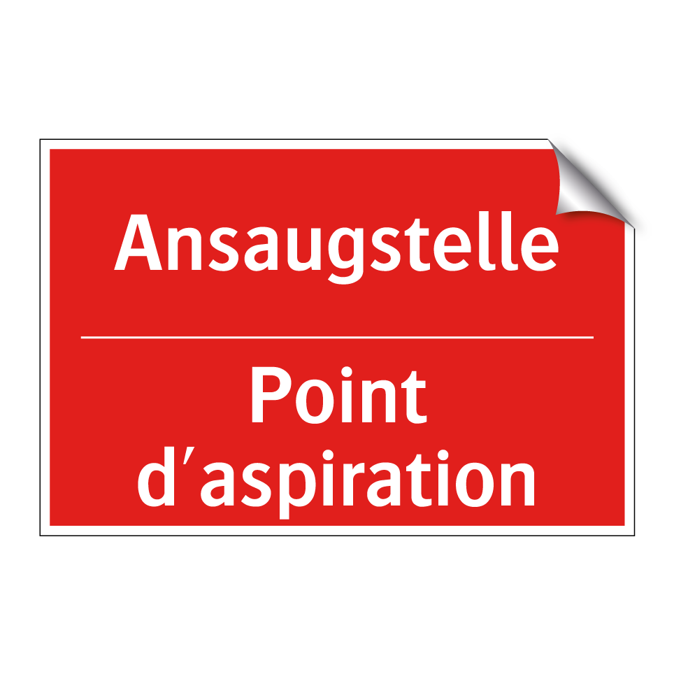 Ansaugstelle - Point d'aspiration