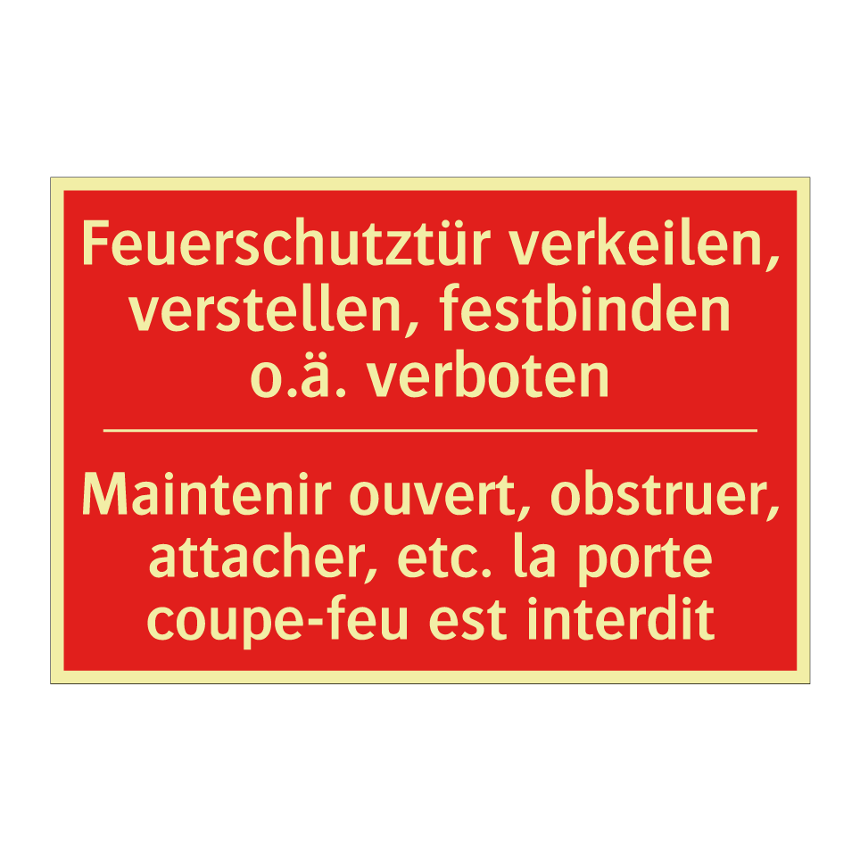 Feuerschutztür verkeilen, verstellen,  /.../ - Maintenir ouvert, obstruer, attacher,  /.../