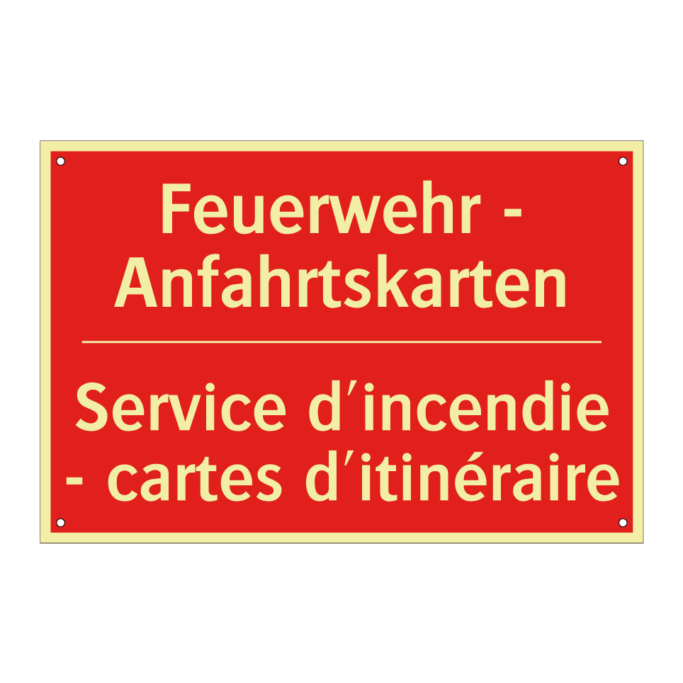 Feuerwehr - Anfahrtskarten - Service d'incendie - cartes d'itinéraire /.../